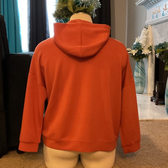 Cable & Gauge Rust Orange Zip-Up Hoodie - Picture 5 of 7